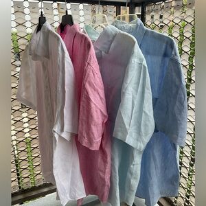 Brooks Brothers Short-Sleeve Linen Shirt- SET OF 4